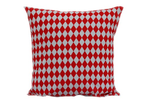 Poszewka bawełniana 40x40 szachownica red-white