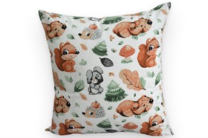 Poszewka bawełniana 40x40 Leśne Zwierzątka V2