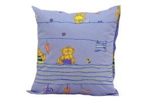 Poszewka bawełniana 40x40 miś fiolet