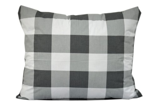 Poszewka bawełniana  50x60 szaro biała kratka