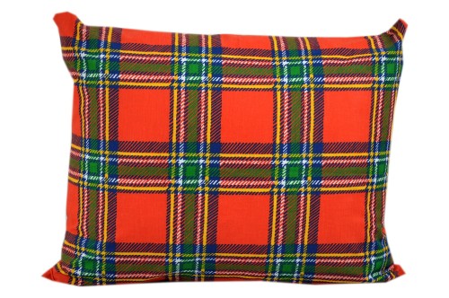 Poszewka bawełniana  50x60 czerwona kratka