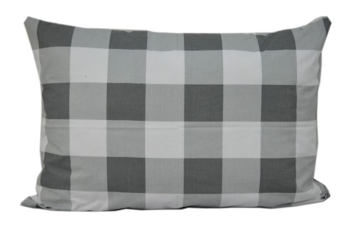 Poszewka bawełniana  50x70 szaro biała kratka