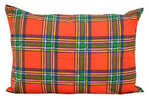 Poszewka bawełniana  50x70 czerwona kratka