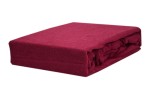 Prześcieradło frotte z gumką 140x200 bordo
