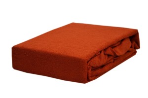 Prześcieradło frotte z gumką 160x200 rudy