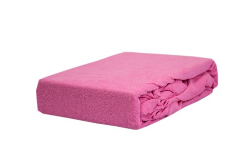 Prześcieradło frotte z gumką 160x200 róż