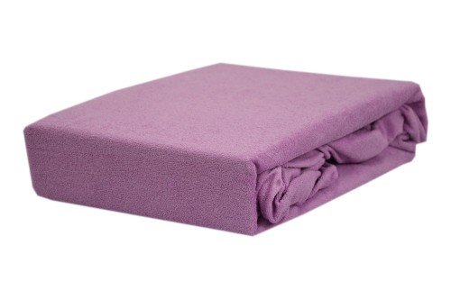 Prześcieradło frotte z gumką 200x220 wrzos
