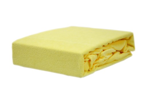 Prześcieradło frotte z gumką 90x200 bananowy
