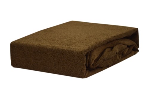 Prześcieradło frotte z gumką 60x120 czekolada