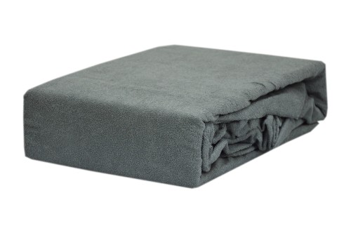 Prześcieradło frotte z gumką 60x120 szary