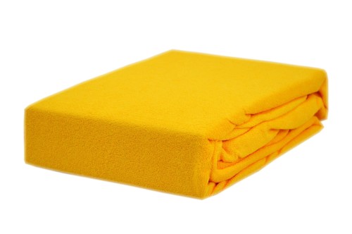 Prześcieradło frotte z gumką 60x120 żółtko