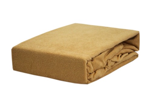 Prześcieradło frotte z gumką 60x120 beż