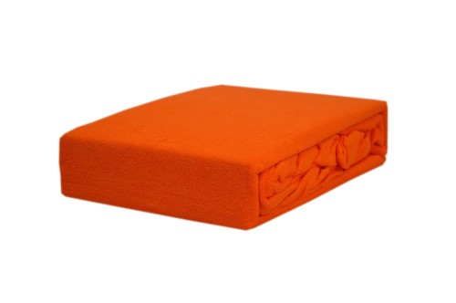 Prześcieradło frotte z gumką 60x120 pomarańcz