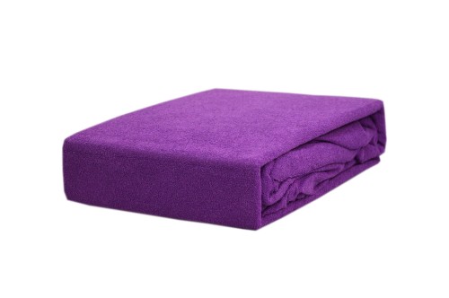 Prześcieradło frotte z gumką 60x120 fiolet