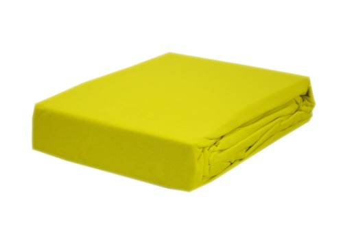 Prześcieradło jersey z gumką 60x120 kolor żółty
