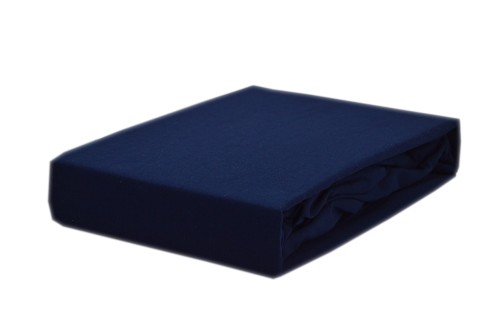 Prześcieradło jersey z gumką 60x120 kolor granat