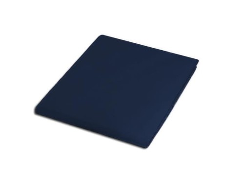 Prześcieradło satynowe 160x220 ciemny granat