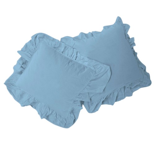 Zestaw poszewek bawełnianych 2x40x40 Stonewashed Blue