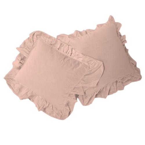 Zestaw poszewek bawełnianych 2x40x40 Stonewashed Camello Roses