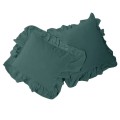 Zestaw poszewek bawełnianych 2x40x40 Stonewashed Dark Green