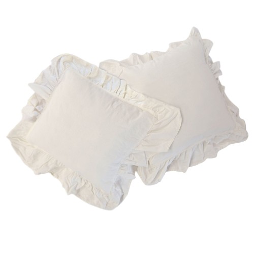 Zestaw poszewek bawełnianych 2x40x40 Stonewashed Snow White