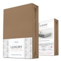 Prześcieradło jersey z elastanem z gumką 160x200 Brąz