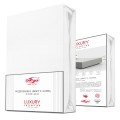 Prześcieradło jersey z elastanem z gumką 160x200 Biel