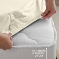 Prześcieradło jersey z elastanem z gumką 180x200 Ecru