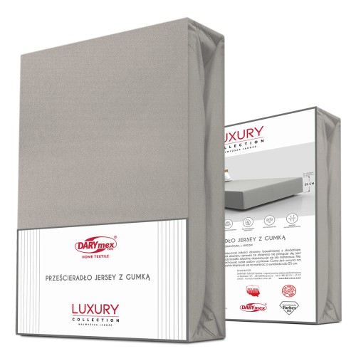 Prześcieradło jersey z elastanem z gumką 200x220 Popiel