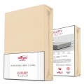 Prześcieradło jersey z elastanem z gumką 90x200 Piaskowy