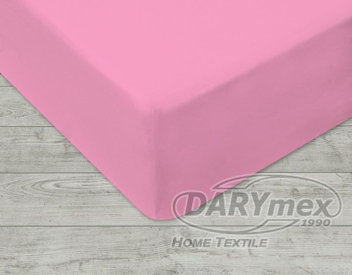 Prześcieradło jersey z gumką 120x200 kolor jasny róż