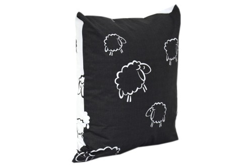 Poszewka Bawełniana 40x40 Baranki Biało Czarne