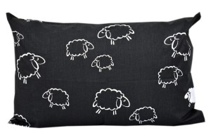 Poszewka Bawełniana 40x60 baranki czarne