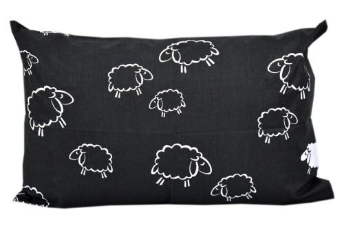 Poszewka Bawełniana 40x60 baranki czarne