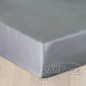 Prześcieradło satynowe z gumką 180x200 kolor jasny szary