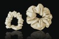 Zestaw 2x Gumki Jedwabne do Włosów Beige