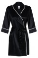 Jedwabny Szlafrok Damski - Classic Black