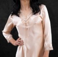 Jedwabna Koszula Nocna Nightgown Pastel Peach