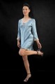 Jedwabna Koszula Nocna Nightgown Light Indigo
