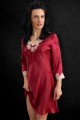 Jedwabna Koszula Nocna Nightgown Dark Red