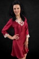 Jedwabna Koszula Nocna Nightgown Dark Red