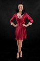 Jedwabna Koszula Nocna Nightgown Dark Red