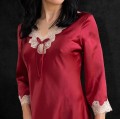 Jedwabna Koszula Nocna Nightgown Dark Red