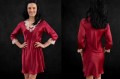 Jedwabna Koszula Nocna Nightgown Dark Red
