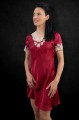 Jedwabna Koszula Nocna Nightdress Dark Red