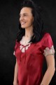 Jedwabna Koszula Nocna Nightdress Dark Red