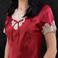 Jedwabna Koszula Nocna Nightdress Dark Red