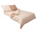 Pościel satynowa dwustronna DOUBLE FACE KOLEKCJA GOLD 140x200 Beż + Brąz Jasna