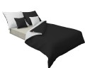 Pościel satynowa dwustronna DOUBLE FACE KOLEKCJA GOLD 140x200 Czerń + Biel