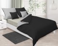 Pościel satynowa dwustronna DOUBLE FACE KOLEKCJA GOLD 140x200 Szarość + Czerń